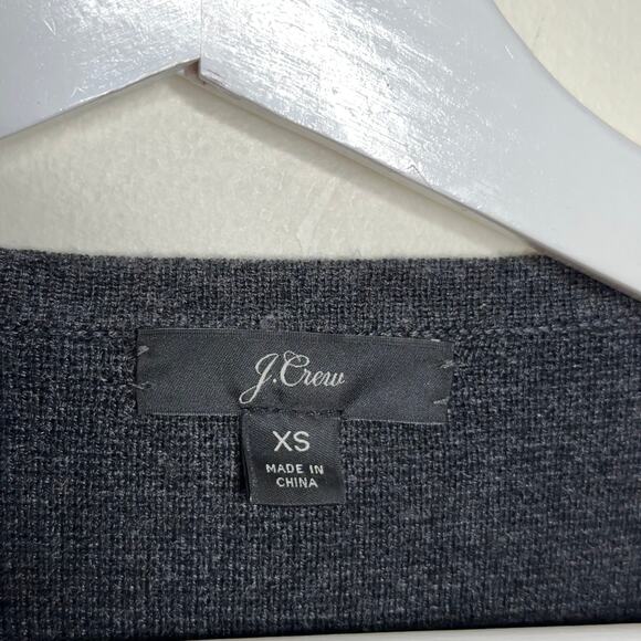 J. CREW Juliette Collarless Sweater Blazer Heather Charcoal Coal Gray {3B36} - Picture 5 of 7